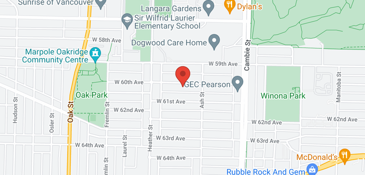 map of 749 W 60TH AVENUE